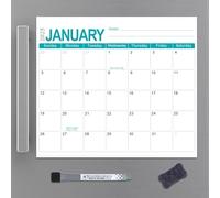 Calendario magnético 2025 para refrigerador, calendario de nevera de 12 x 10 pulgadas, imán de enero de 2025 a junio de 2026, calendario mensual de refrigerador de 18 meses con diseño simple para una