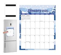 Calendario magnético 2026 12-Month Daily Calendar for School and Office, Smudge-Proof Schedule Board with Countdown Punch-In Planner, Wall Organizer for Kitchen, Living Room, 14,49 x 11,5 pulgadas