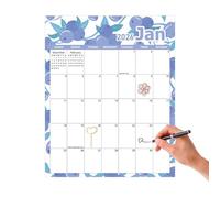 Calendario magnético 2026 12-Month Daily Calendar for School and Office, Smudge-Proof Schedule Board with Countdown Punch-In Planner, Wall Organizer for Kitchen, Living Room, 14,49 x 11,5 pulgadas