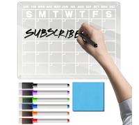 Calendario magnético acrílico para nevera, planificador de pared de acrílico borrable en seco, organización semanal para casa, oficina, reuniones, aula