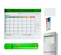 Calendario magnético borrable en seco para - Tabla borrable en seco reutilizable - Planificador diario de tabla magnética, para la planificación diaria familiar, escolar y