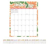 Calendario magnético, calendario 2025-2026, extraíble julio de 2025 - diciembre de 2026 18 refrigerador magnético mensual con espacio en blanco para escribir para oficina en casa