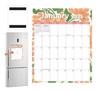 Calendario magnético - Calendario 2026, 12-Month Daily Planning Calendars, Wall Calendars | Smudge-proof Schedule Countdown Punch-In Planner For School Kitchen Office Dormitory Apartment Classroom