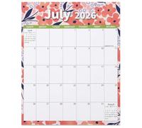 Calendario Magnético|Calendario Magnético para Nevera, 2026-2027, Easy Tear, Rojo