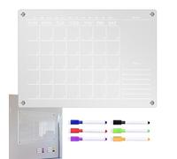 Calendario magnético de acrílico, borrador transparente, pizarra blanca semanal, organizador de frigorífico para cocina casera, herramienta de planificación mensual transparente para familias, rutinas