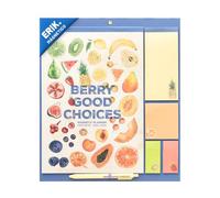 Calendario Magnetico nevera 2025 2026 Fruity - Organizador semanal nevera Familiar : Planificador mensual 2025 2026 | Incluye Pegatinas, Notas Adhesivas e Imán [16 MESES]