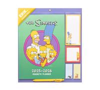 Calendario Magnetico nevera 2025 2026 The Simpsons - Organizador semanal nevera Familiar : Planificador mensual 2025 2026 | Incluye Pegatinas, Notas Adhesivas e Imán [16 MESES]