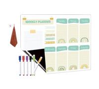 Calendario Magnético Nevera Planificador Semanal nevera, Borrable, Ideal Planificador de Menú, Pizarra magnetica, Lista de la Compra, organizador Semanal