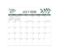 Calendario magnético para frigorífico, 160 g, papel doble offset de 30 × 25,4 cm, calendario de frigorífico de julio de 2026 a diciembre de 2027 para salud, aprendizaje mental, tarea escolar, limpieza