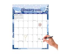 Calendario magnético para refrigerador, calendario 2026 perforado, de 12 meses, a prueba de manchas, agenda magnética de cuenta regresiva para escuela, cocina, sala de estar, oficina, dormitorio