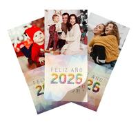 Calendario magnético personalizado 2026 para nevera con foto o texto con faldilla de 10x20 con festivos y santoral regalo ideal para empresas, familia, Navidad Calendario imantado (12 Unidades)