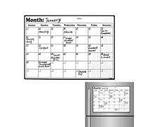 Calendario Magnético Refrigerador | Planificador Mensual Borrable en Pizarra Blanca, Calendario Magnético Mensual 43 x 30 cm | Para Familia Cocina Eventos Listas De Compras Trabajos De Tiempo