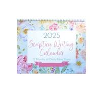Calendario mensual 2025 - Calendario de bendiciones bíblicas para colgar 2025 - De enero a diciembre, colorido organizador de horarios para el hogar, calendario familiar con bloques grandes