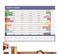 Calendario mensual 2025, calendario mensual de pared de enero de 2025 a diciembre de 2025 | Planificador de pared para el hogar, aula, apartamento, escuela