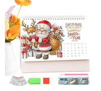 Calendario mensual 2026 con diseño de gema artística, calendario mensual de mesa con pintura artística de gemas, planificador personal de gestión del tiempo para organizar objetivos, citas, lista de