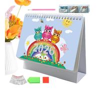 Calendario mensual 2026 con gemas para escritorio, planificador mensual de enero de 2026 a diciembre, gestión personal del tiempo, de escritorio para organizar la lista de tareas y planificar