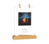 Calendario mensual 2026 del año del caballo con base de madera y marco acrílico para decoración de mesa de oficina y hogar