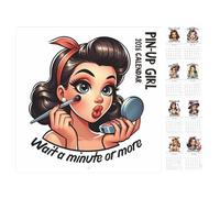 Calendario mensual | Calendario de pared divertido y sarcástico, planificador semanal retro para mujer, hombre, dormitorio, decoración de apartamento