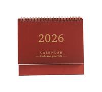 Calendario mensual de escritorio | Calendario mensual pequeño 2026 para el hogar | Planificador creativo para programar fechas diarias, facturación, vacaciones, cumpleaños, oficina, escuela, sala de