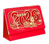 Calendario mensual de mesa, planificador de año nuevo 2026, decoración del hogar, calendario de oficina para el año del caballo, para planificar la mesa, dormitorio o oficina