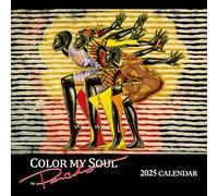 Calendario mensual de pared afroamericano 2025, tonos de color: Color My Soul, destacando la cultura negra a través de un hermoso arte, 30,5 x 30,5 cm