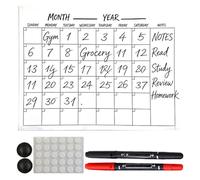 Calendario mensual de pared, se puede escribir y reutilizar, con imanes, planificador sin límite anual, para profesores, estudiantes, niños, adolescentes, familias, parejas, comedores, así como para