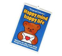 Calendario mensual montado en la pared, encuadernación de doble alambre, decorativo/escritorio para decoración de oficina en casa, papel de planificación familiar