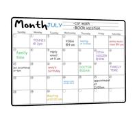 Calendario mensual para el refrigerador, borrador en seco, borrado en seco, tabla coore semanal, calendario magnético, pizarra blanca monthly y semanal para refrigeradores