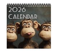 Calendario Mono 2026 | Agenda Mensual de Papel Grueso sobre el Tema del Mono, Calendario Con Animales Divertidos Para 2026 - para la Organización la Planificación de Citas y la Programación para la