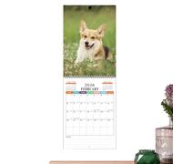 Calendario Montado En La Pared, Planificador Mensual Con Lindas Escenas Ilustradas, Calendario Decorativo De Arte De Mordaza En Papel, Páginas De Separación Y Redes De Escritura 1 Por Ciento Multicolo