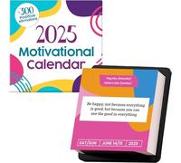 Calendario motivacional 2025 | Incluye más de 300 citas y afirmaciones positivas, disfruta de todo un año de citas inspiradoras, frases y afirmaciones para el éxito, la felicidad y el crecimiento
