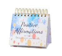 Calendario motivacional - Afirmaciones positivas, Calendario de mesa motivacional 2025 | Calendario de mesa con citas inspiradoras, calendario inspirador para mujeres, decoración de escritorio d