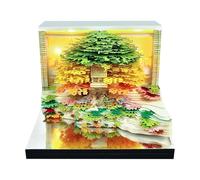 Calendario motivacional Calendario 2026 de escritorio con diseño gato en 3D, tallado papel, bloc notas, regalo Regalos geniales para compañeros de trabajo(Tree House-b,With Light)