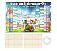 Calendario Mundial Futbol 2026, (95 x 75 cm/150 x100cm) Poster Calendario de la Copa del Mundo de Fútbol 2026, World Cup Football Wall Chart 2026 Copa do Mundo (150cm*100cm)