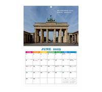 Calendario mundial paisajístico de pared, calendario de pared 2025 - Calendario de planificación paisajística mundial Elegance Modern 2025,Calendario creativo de pared para la escuela, el hogar,