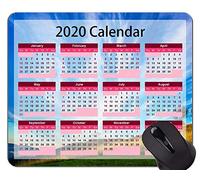 Calendario para 2020 años Alfombrilla de ratón original personalizada, alfombrillas de ratón temáticas Prairie Mountain Peak