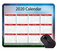 Calendario para 2020 años Alfombrillas de ratón personalizadas, alfombrilla de goma con temas de pastizales hermosos