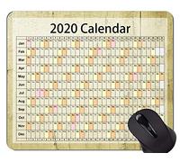 Calendario para 2020 años Gaming Mouse Pad Custom, Dead Bark Background Office Mouse Pad