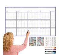 Calendario Para 2026 | Planificador Anual De Rejilla Grande Borrable En ,Calendario De Pared Grande Reutilizable Anual - Para Planificación Familiar, Citas, Vacaciones y Escuela