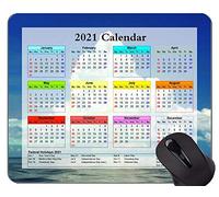 Calendario para el año 2021 Alfombrilla de ratón Alfombrilla de ratón de Oficina, Tourboat On Sea Under Clouds In Sky Alfombrillas de ratón