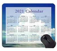 Calendario para el año 2021 Alfombrilla de ratón Alfombrilla de ratón de Oficina, Tourboat On Sea Under Clouds In Sky Alfombrillas de ratón