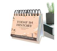 Calendario para el escritorio | Visualización de información histórica, calendario histórico de 365 días como calendario de mesa, para sala de estar, estudio, dormitorio, oficina, escuela, familias