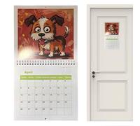 Calendario para perros 2026 - Planificador de escritorio mensual | Calendario de pared con bonitos diseños de perros y gatos - Incluye vacaciones británicas - Ideal para el trabajo en casa y como
