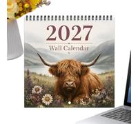 Calendario Pared 12 Meses Planificación Colgante Con Lindo Diseño De