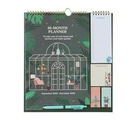 Calendario pared 2025 2026 Plants - Organizador semanal Familiar : Planificador mensual 2025 2026 | Incluye Pegatinas, Notas Adhesivas y Cuelga Fácil [16 MESES]