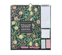 Calendario pared 2025 2026 William Morris - Organizador semanal Familiar : Planificador mensual 2025 2026 | Incluye Pegatinas, Notas Adhesivas y Cuelga Fácil [16 MESES]