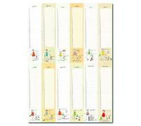 Calendario perpetuo Cumpleaños & fechas importantes | Póster suave grande A2 sin año | Inscriptible Multicolor