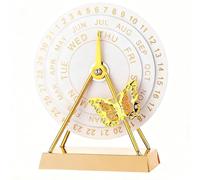 Calendario Perpetuo,Dancepandas Calendario Sobremesa de Escritorio Giratorio,Calendario Perpetuo en Forma de Mariposa,Regalos de Decoración de Escritorio Para El Hogar y La Oficina