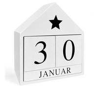 Calendario perpetuo de madera, calendario de madera, calendario permanente, bloc de cubos, calendario de dados, para casa, oficina, decoración de mesa, decoración de escritorio