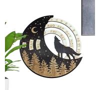 Calendario Perpetuo, Estilo Granja Reutilizable, Pantalla Giratoria De, Decoración De Pared Artesanal Atemporal, Fácil Ajuste Manual De La Fecha, Accesorio Rústico Para La Oficina En El Hogar,